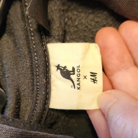 Kangol x H&M Oversized Women's Faded Black Hoodie Size Large - Picture 7 of 8